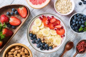 fruit bowl on table