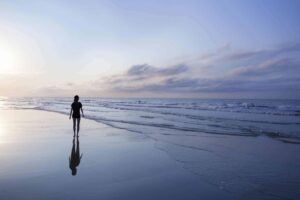 woman on beach