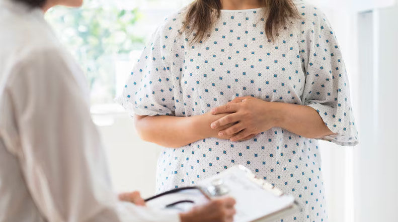 woman in hospital